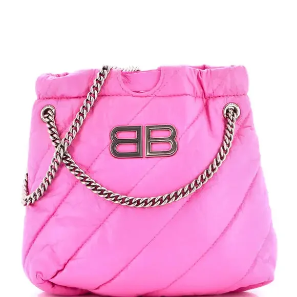 Balenciaga Crush Chain Tote Quilted #224223B99B - Picture 1 of 7